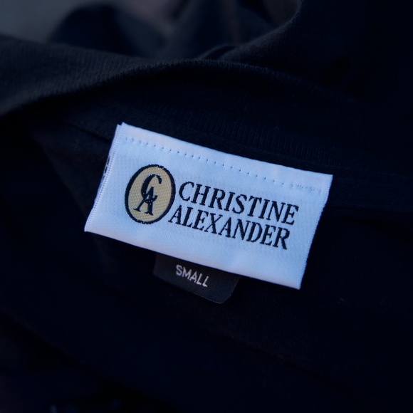 Vintage Christine Alexander 100% Cotton Jewel Studded Zipper Black Shirt Size S - Picture 16 of 17